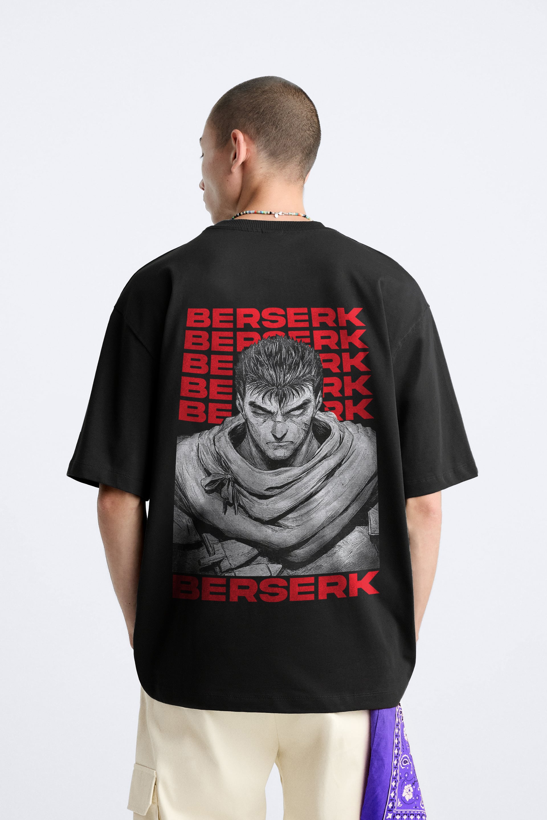 Berserk men oversized graphic back printed anime t shirt